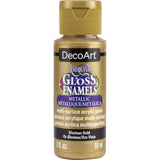 Deco Art Americana Gloss Enamels Acrylic Paint 2oz-Glorious Gold Fabric