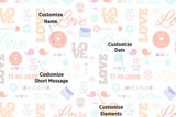 Visual Creation Coustomize Gift Wrapping Paper Sheets for Birthday I Anniversary IFestivals I Couple (Coustomize) Pack of 3