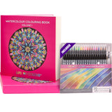 Life Of Colour Watercolor Coloring Book Volume 1, Includes 20 Watercolor Brush Pens + Refillable Water Brush Watercolor Pain