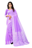 Sugathari Womens Banarasi Saree Pure Kanjivaram Silk Saree Soft New Ladies 2023 Design Wear Pattu Sarees Latest Cotton Party Sari Collections With Blouse Piece For Wedding Sadi (Sam Pari-155 Purple)
