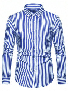 Toplot Shirt For Men || Mens Casual Shirts || Full Sleeve || Regular Fit || Striped (Strip-Shirt-5219-Sky Blue-S),Sky Blue,,B0DQPMLV9K