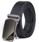 Zacharias MenS Faux Leather Belt Autolock Buckle Bt06 (Black; Free Size)