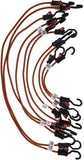 Kotap MABCASMT All Purpose Adjustable Bungee Cords with Hooks, Assorted, Orange/Black, 10 Count