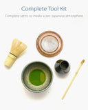 Premium Japanese Ceremonial Matcha Green Tea Chawan Bowl Full Kit Matcha Whisk Set with Accessories and Tools Bamboo Chasen Matc