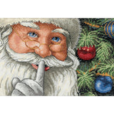 Dimensions Gold Collection Counted Cross Stitch Kit, Santas Secret Christmas Cross Stitch, 18 Count White Aida, 7 x 5