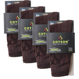 Cotson Premium Bamboo Supersoft Odour Control Men Formal Socks Pack Of 4 PairsBrownFree Size (711)