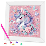 Aestalrcus Diamond Art Kits for Kids Cartoon, Crafts for Girls 8-12, Diamond Painting for Kids with Frame, Gem Art Kits Supplies