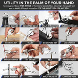 Geekey Multi-tool | Original Key Shaped Pocket Tool | Stainless Steel Keychain Utility Gadget | 16+ Tools | TSA Safe Multitool |