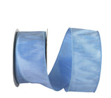 Reliant Ribbon 92975W-052-40H Dupioni Supreme Wired Edge Ribbon, 2-1/2 Inch X 20 Yards, Light Blue