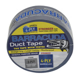 Blue Dolphin General Purpose Barracuda Duct Tape, 1.88 in. x 54.6 yds., 5.5mm Thickness, Silver/Blue Backing, 4Layer Strong Duc