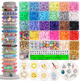 Ss Paradise Diy Bracelet Making Kit For Girls & Kids | Polymer Clay Beads, Alphabet Beads, Charms & Elastic String | Jewellery M