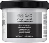 Winsor & Newton Professional Acrylic Medium, Matt UV Varnish, 450ml (15.2oz)