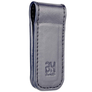 GH GOLD HORSE Slim Magnetic Money Clip Genuine Leather Business Card Holder for Men (Grey)