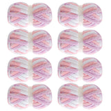 MABOZOO Tie Dye Chunky Yarn for Crocheting 8 Pack,Pink Fluffy Jumbo Chenille Yarn,Soft Plush Yarn Bulky,Giant Thick Fuzzy Yarn f