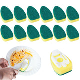 Dish Wand Sponge Refills, 12Pcs 3.5x2.4 NonScratch Dish Spong Wand Refill Replacement for Cleaning Kitchen, Bathroom, and House