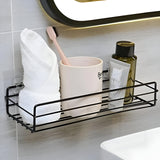 Homeor Multipurpose Self Adhesive Shelf for Bathroom/Kitchen Wall Mounted Rack Shelf with Magic Sticker Bathroom Organizer Witho