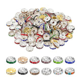 PATIKIL 10mm Rondelle Spacer Bead, 200 Pcs Crystal Rhinestone Loose Bead Spacers for Jewelry Making, DIY Bracelets, Necklace, Mu