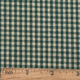 Timber Green Plaid Homespun Fabric - 1/10 Mini Check, 130GSM, 57 Wide (1 Yard Pre-Cut)