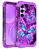 Casetego for Galaxy S25 Plus 5G Case,Glow in The Dark Three Layer Heavy Duty Sturdy Shockproof Full Protection Rugged Hard PC+So