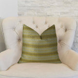 Plutus Brands Plutus Full Stripe Handmade Throw Pillow, 18 X 18, Taupe/Gray