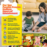 I Spy Alphabet Puzzle with Flashcards and Magnifying Glass 2ft x 3ft -Large 48 Piece Farm Animals Jigsaw Floor Puzzles for Kids