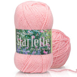 Mary Maxim Starlette, Crochet Yarn, Soft Acrylic Pink Yarn for Afghans, Blankets, Clothing and More, 180 Yards, Pale Petal Pink 