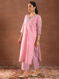 Libas Women'S Chanderi Silk Kurta Set (49441_Pink Pink 3Xl