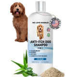 Premium Anti Itch Dog Shampoo for Sensitive Skin, Made in USA, Dry Skin Treatment for Dogs, Great for Allergies, Itching, Hot Sp