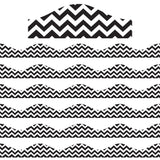 Magnetic Border, Black Chevron, 12 Feet Per Pack, 6 Packs