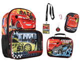 Disney Cars Taking The Lead Lightning McQueen Jackson Strom 17 Backpack Lunch Box 5pc Set