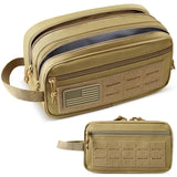 RXW Toiletry Bag for Men, Tactical Dopp Kit Military Hygiene Bag Mens Toiletry Travel Bag MOLLE EDC Pouch Small Toiltries Travel