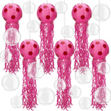 Lunmon 6 Set Sponge Party Hanging Jellyfish Decorations 8 Inch Jellyfish Paper Lanterns with 100 Pcs 5 Inch 10 Inch Clear Balloo