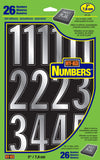 HyKo Products MM33N Self Adhesive Vinyl Die Cut Numbers, 3 High, Prism Silver, 26 Count
