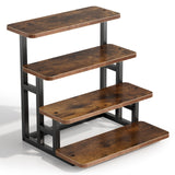 ZUJJAFY Cupcake Stand, Tiered Tray Stand Dessert Table Display Set, 4 Tier Cupcake Stand for 50 cupcakes, Wooden Risers Display 