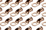 TEMCo 25 Pack Bare Copper Welding Battery Cable Ends, Lugs Terminal 1 AWG 1/2 Hole (6 AWG to 1/0 AWG Options Available)