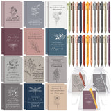 Mooliwe 24 Set/48 Pcs Positive Affirmation Gift Set Gratitude Notebooks with Pens Small Bags Motivational Encouragement Notepad 