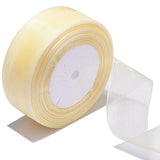 Bsikon 1-1/2 Inch Sheer Organza Ribbon 50 Yards Creamy White Chiffon Ribbon for Gift Wrapping,Bouquets,Wedding,DIY Craft