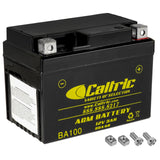 Caltric YTZ5S AGM Battery Compatible with Honda Grom MTX 125 2014 2015 2016 2017 2018 2019 2020 2021 2022 2023 / 12V / 3 AH/CCA 