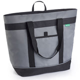 Jumbo Insulated Cooler Bag (Gray) with HD Thermal Insulation - Premium, Collapsible Soft Cooler Makes a Perfect Insulated Grocer