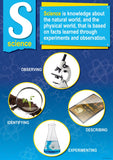 Barker Creek STEM/STEAM Poster, Science, Colorful Poster Defines and Lists Various Skills Learned by Studying Science, Office, H