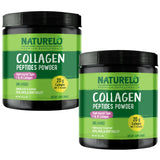 NATURELO Collagen Peptide Powder, Hydrolyzed Collagen Type I & III, Skin Hair & Joint Health - Unflavored, 16 Ounces (Pack of 2)