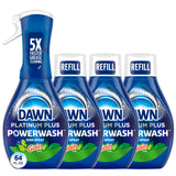 Dawn Powerwash Gain Original Dish Spray, Liquid Dish Soap, Dish Soap Refill, , 1 Starter Kit + 3 Refills, 64 Fl Oz Total (16 fl 