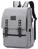 HFSX Vintage Backpack Anti Theft Laptop Backpack Men Women Business Travel Computer Backpack College Bookbag Stylish Water Resis