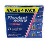 Fixodent Advanced Max Hold Denture Adhesive, 2.2 Ounce (Pack of 4)