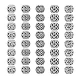 Haniforever 40Pcs Metal Tube Spacer Beads for Jewelry Making Necklace, Silver Large Hole Paracord Beads Bracelets Spacers Charms