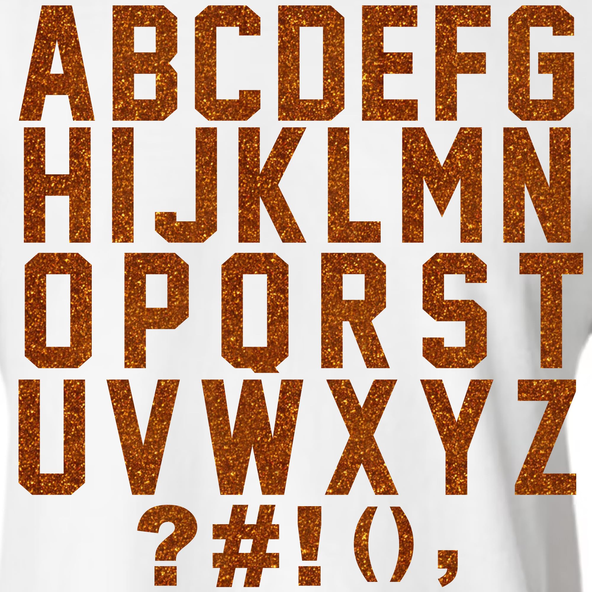 47 Pieces,2 Tall Glitter Letters Iron On Heat Transfer Vinyl for for DIY Printing Craft Fabric T-Shirt,Good Choice for Birthday 