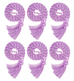 UIALECG 6 Pieces Graduation Cords,Light Purple and White Honor Cords,68 Inch