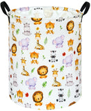 KUNRO Tiger Animals Round Laundry Basket Hamper Kids Toys and Clothes Storage Basket Children Gift Basket Baby Toy Organizer Bin