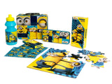 Minions Gift Set - Minions Lunch Tin Box, water bottle, puzzle, stickers, and Pencil Case.