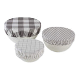 DII Reusable Cloth Bowl Cover Collection Machine Washable, Cotton with Elastic Stretch for Food Storage, 10.25/8.25/7.5 Diameter